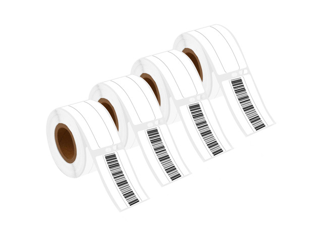 GREENCYCLE 4 Roll /16' x 3-7/16' File Folder Labels Compatible for 30327 LW 1-Up White Paper Labels for LabelWriter 450 Duo, 4XL, 400 Printers, 130...