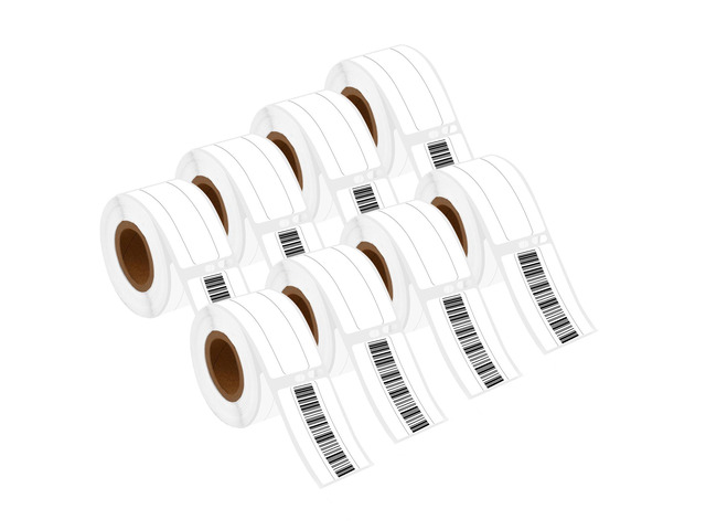 GREENCYCLE 8 Roll /16' x 3-7/16' File Folder Labels Compatible for 30327 LW 1-Up White Paper Labels for LabelWriter 450 Duo, 4XL, 400 Printers, 130...