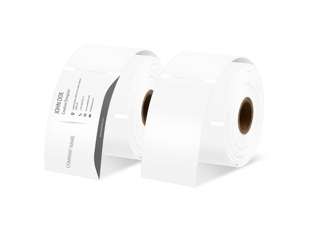 GREENCYCLE 2 Roll Compatible for Dymo LabelWriter 30374 Business and Appointment Cards Non Adhesive, 2' x 3.5' White, NOT FIT 550 & 5XL, 300 Labels...