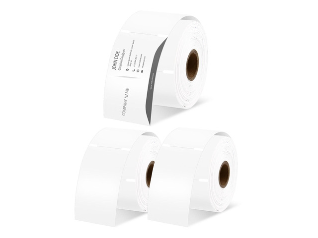 GREENCYCLE 3 Roll Compatible for Dymo LabelWriter 30374 Business and Appointment Cards Non Adhesive, 2' x 3.5' White, NOT FIT 550 & 5XL, 300 Labels...