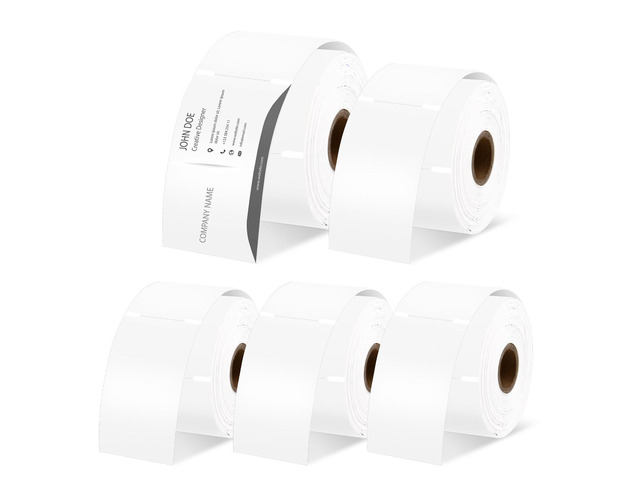 GREENCYCLE 5 Roll Compatible for Dymo LabelWriter 30374 Business and Appointment Cards Non Adhesive, 2' x 3.5' White, NOT FIT 550 & 5XL, 300 Labels...