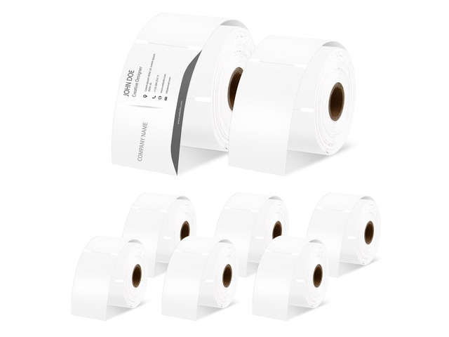 GREENCYCLE 8 Roll Compatible for Dymo LabelWriter 30374 Business and Appointment Cards Non Adhesive, 2' x 3.5' White, NOT FIT 550 & 5XL, 300 Labels...