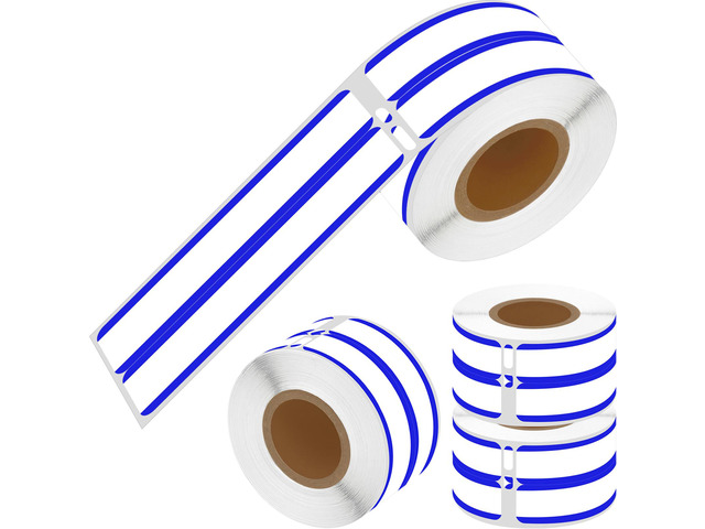 GREENCYCLE 4 Roll Compatible for Dymo LW 30275 White/Blue Stripe 2-Up File Folder Labels 9/16' x 3-7/16' 14mm x 87mm for LabelWriter 450, 450...