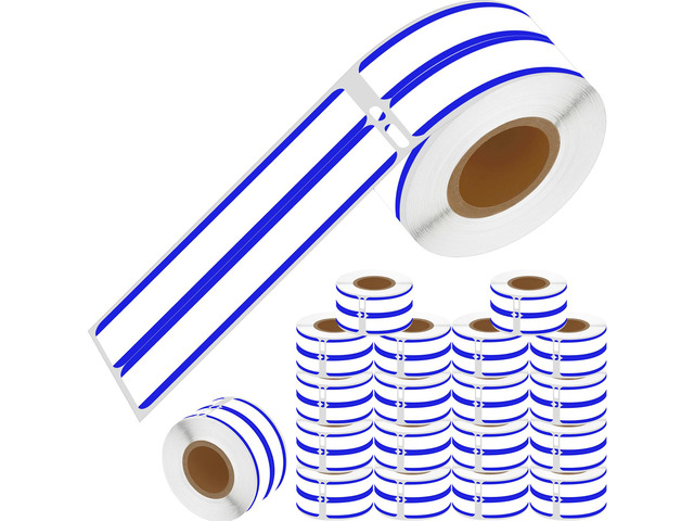 GREENCYCLE 20 Roll Compatible for Dymo LW 30275 White/Blue Stripe 2-Up File Folder Labels 9/16' x 3-7/16' 14mm x 87mm for LabelWriter 450, 450...