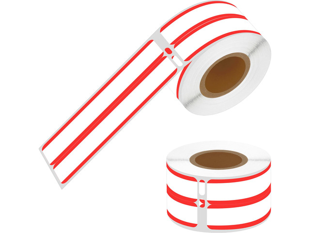 GREENCYCLE 2 Rolls Compatible for Dymo LW 30276 White w/Red Stripe 2-Up File Folder Labels 9/16' x 3-7/16' 14mm x 87mm for LabelWriter 450,450...