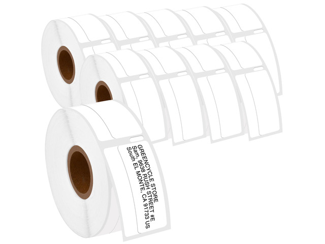 GREENCYCLE 10 Roll Compatible for Dymo 30330 White LW Return Address Labels Mult