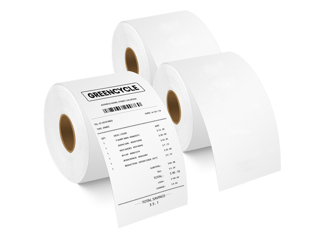 GREENCYCLE 3 Roll Replacement 30270 2-1/4'' 57mm x 249' 76m White Continuous Rec