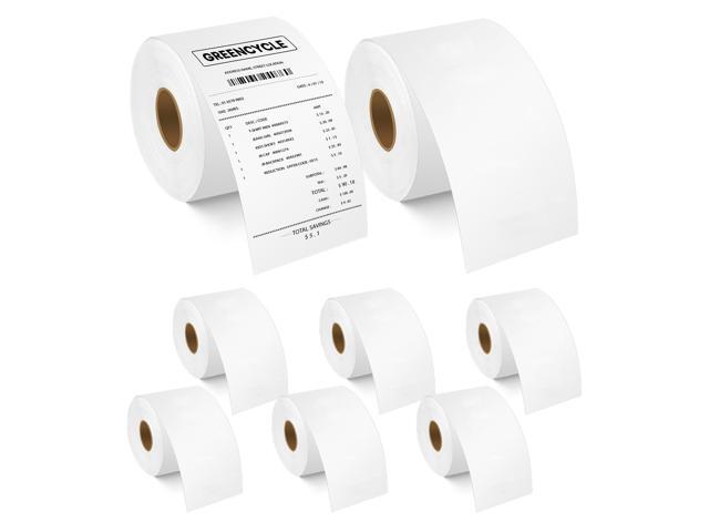 GREENCYCLE 8 Roll Replacement 30270 2-1/4'' 57mm x 249' 76m White Continuous Receipt Labels ROS Paper Direct Thermal Tape Compatible for Dymo 450...