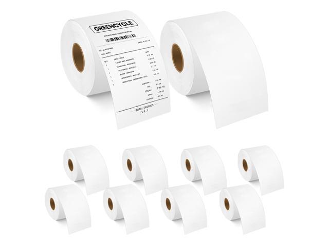 GREENCYCLE 10 Roll Replacement 30270 2-1/4'' 57mm x 249' 76m White Continuous Receipt Labels ROS Paper Direct Thermal Tape Compatible for Dymo 450...