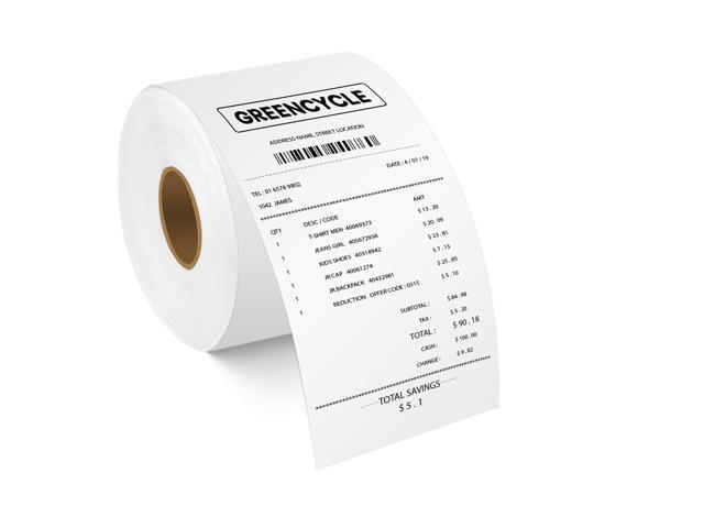 GREENCYCLE 1 Roll Replacement 30270 2-1/4'' 57mm x 249' 76m White Continuous Receipt Labels ROS Paper Direct Thermal Tape Compatible for Dymo 450...