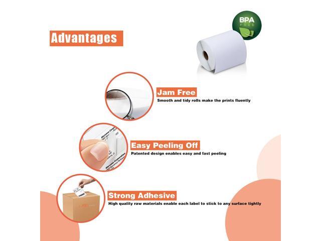 GREENCYCLE 5 Roll (220 Label/Roll) Large White Shipping Label for Dymo 1744907 4'' X 6'' LabelWriter 4XL Printer,BPA Free