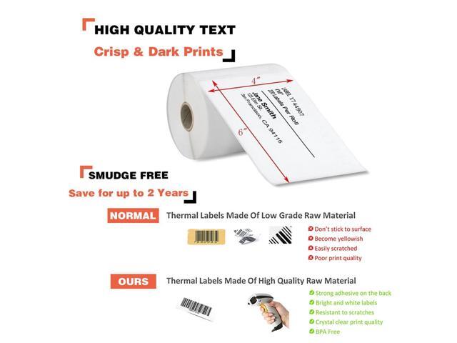 GREENCYCLE 5 Roll (220 Label/Roll) Large White Shipping Label for Dymo 1744907 4'' X 6'' LabelWriter 4XL Printer,BPA Free