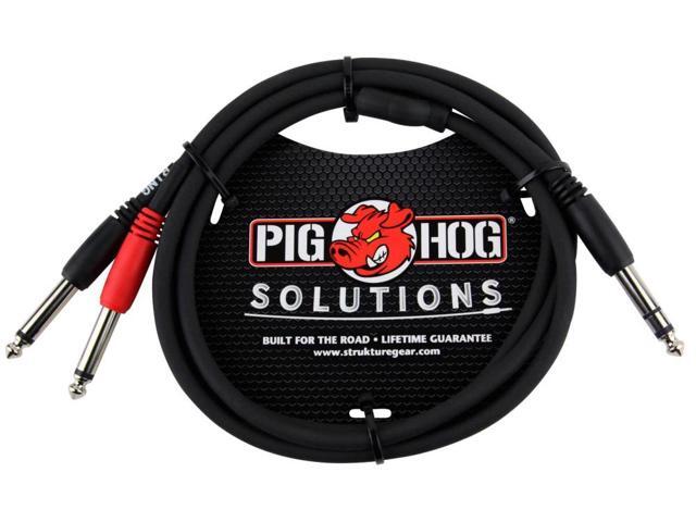 Pig Hog 3' 1/4' TRS Male to Dual 1/4' Mono Male Insert Cable #PYIC03