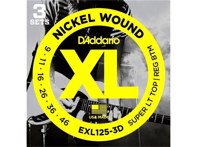 D'Addario EXL125-3D Electric Guitar Strings 3-Pack