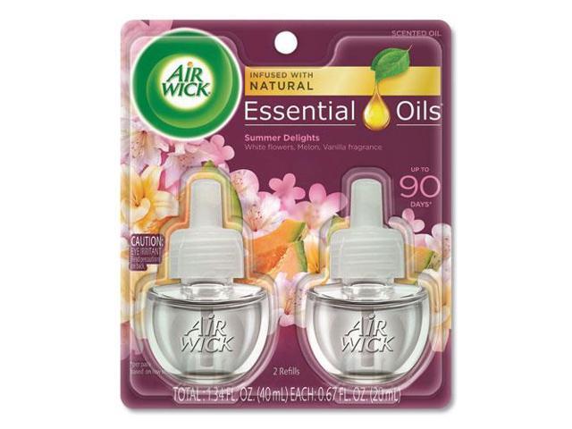 Airwick Scented Oil Warmer Refill, Summer Delights, 2 Pack Set