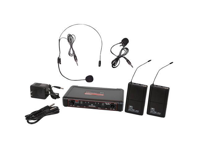 Galaxy Audio EDXR/38SV Dual-Channel Wireless Headset and Lavalier System Band N Black
