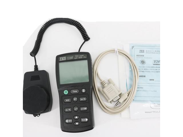 TES-1339R Data Logger Light Meter Tester 0.01 to 999900 Lux PC Data Record