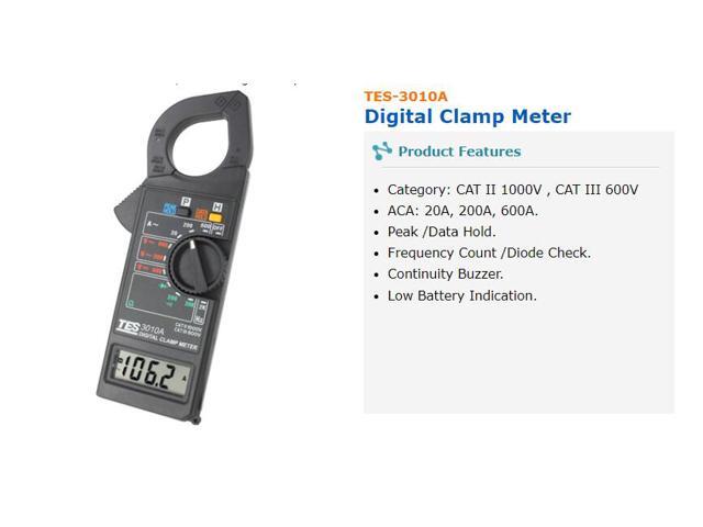 TES-3010 Digital Clamp Meter Tester Category:CAT II 1000V,CAT III New