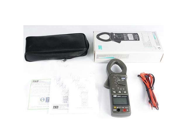 TES-3040 Clamp Meter Digital LCD DATA Hold Mode Resistance 600V CAT III New