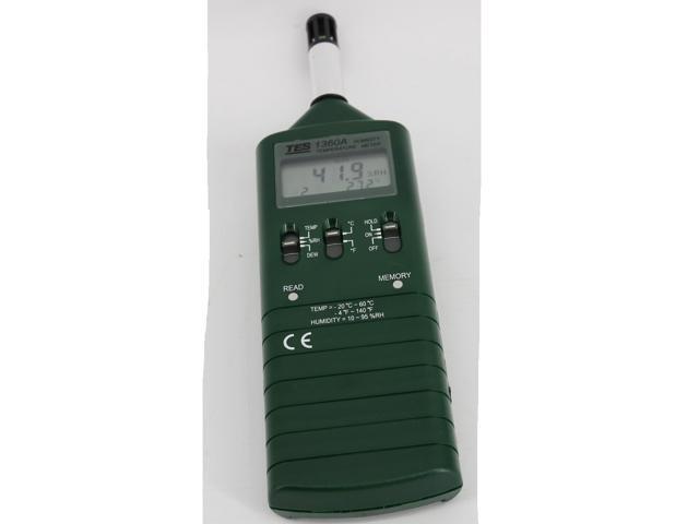 TES-1360A Humidity/Temperature Meter DATA Memory and Read Function(99Set)