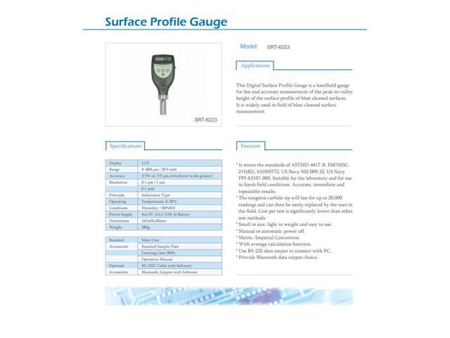 LANDTEK SRT6223 Surface Profile Gauge Use For Measurement of Valley Height