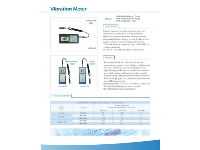 LANDTEK VM-6310 Vibration Meter Accuracy Vibrometer Gauge 0.01~199.9mm/s