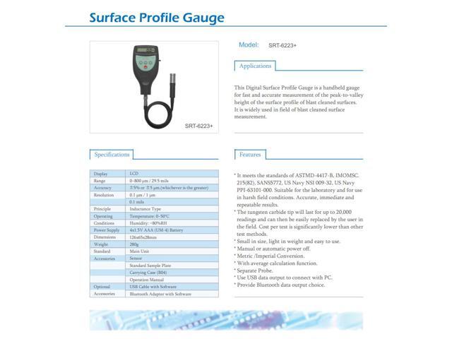 LANDTEK SRT-6223+ Surface Profile Gauge SRT6223+ Roughness Tester Meter
