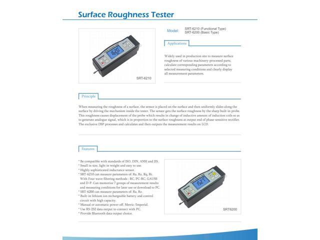LANDTEK SRT-6210 Surface Roughness Tester Ra, Rz, Rq, Rt Surface Roughness Meter
