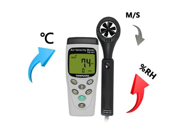 TENMARS TM-401 Multi-function Anemometer Temperature Humidity Stress Tester