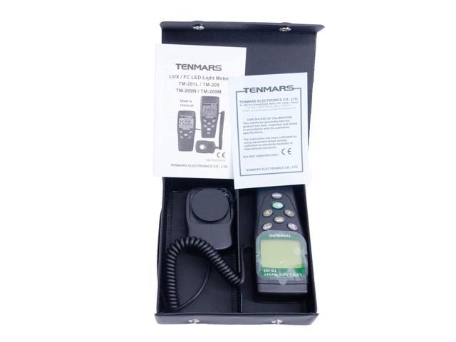 TENMARS TM-209 Digital LED Light Level Meter 400,000 Lux FC Measuring