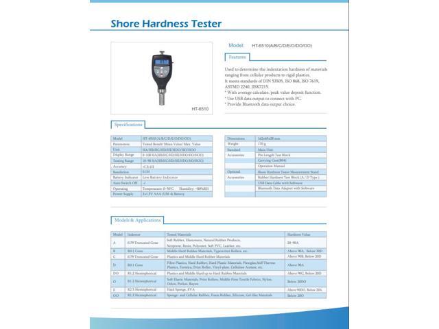 LANDTEK HT-6510A Digital Type A Shore Hardness Tester Measurement Meter