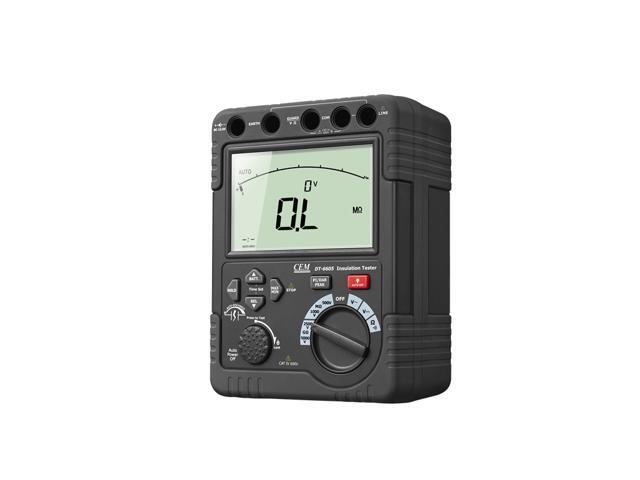 CEM DT-6605 High Voltage Insulation Tester Large 6000 Counts Digital Display
