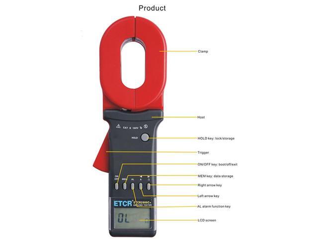 ETCR2000C+ Clamp Digital Ground Earth Resistance Meter Tester