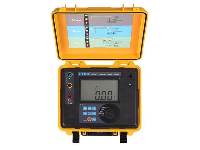 ETCR3000C Digital Earth Resistance Tester 4-digital Super-large LCD Display