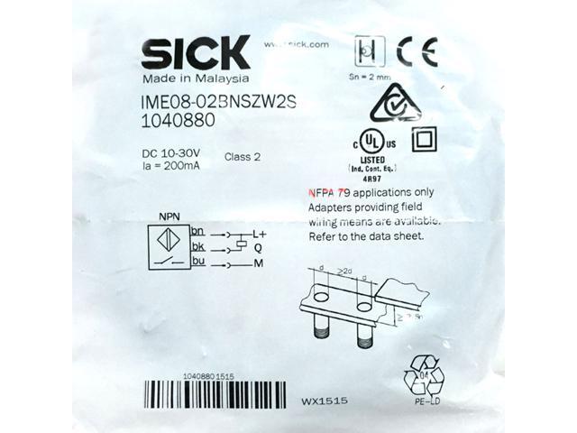 SICK IME08-02BNSZW2S Proximity Switch,NPN, New