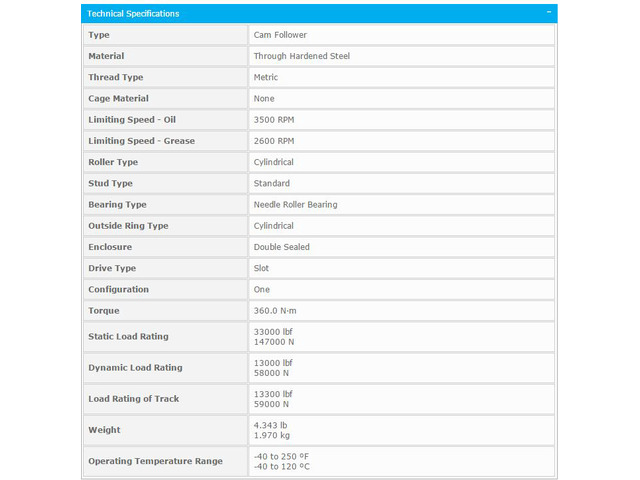NTN KRV90XLL Cam Follower Track Roller Bearing 100x63x90mm