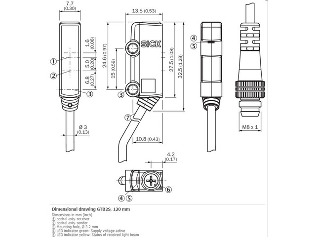 SICK GTB2S-N1451 Miniature Photoelectric Sensors,NPN,New