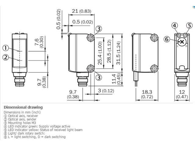 SICK GSE6-P1112 Miniature photoelectric sensors ,PNP,New