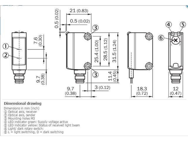 SICK GSE6-P1111 Miniature photoelectric sensors,PNP,New