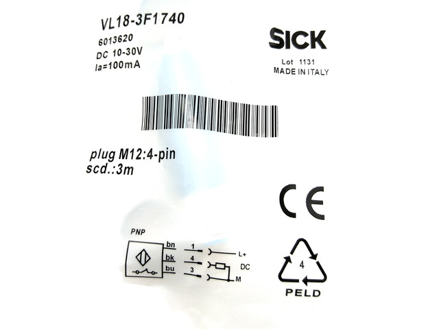 SICK VTF18-3F1740 Photoelectric proximity sensor PNP,New