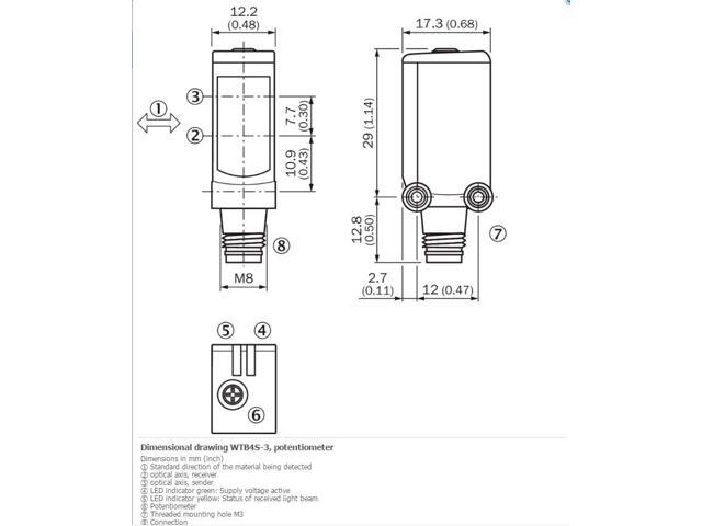 SICK WTB4S-3P2161 Miniature photoelectric sensors ,PNP,New
