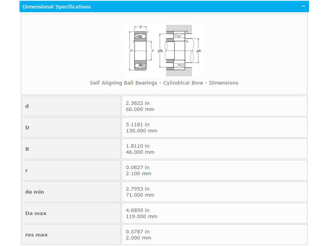 NTN 2312 Self Aligning Ball Bearings 60x130x46mm