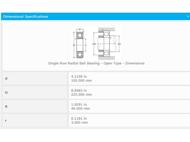 NTN 6321 Single Row Radial Ball Bearing - Open Type 105x225x49mm