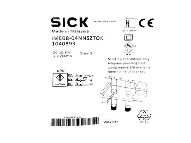 SICK IME08-04NNSZTOK Inductive proximity sensors,NPN New