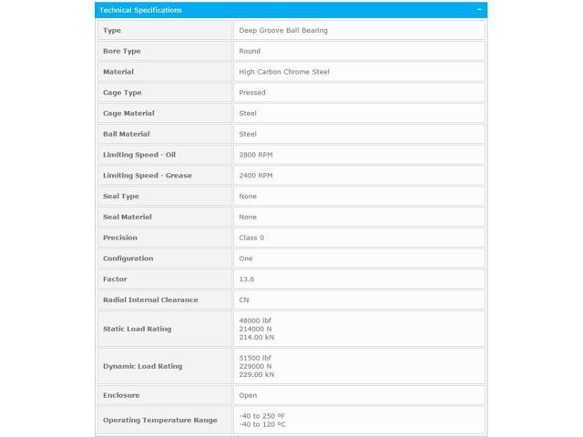 NTN 6326 Single Row Radial Ball Bearing - Open Type 130x280x58mm