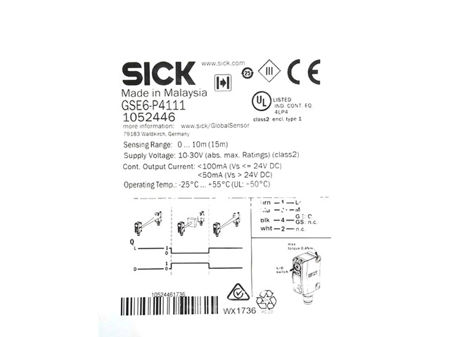 SICK GSE6-P4111 Miniature photoelectric sensors,PNP,New