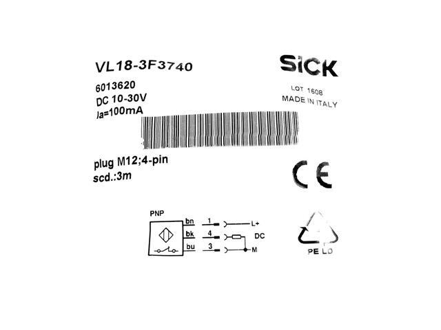 SICK VL18-3F3440 Photoelectric retro-reflective sensor,PNP,New