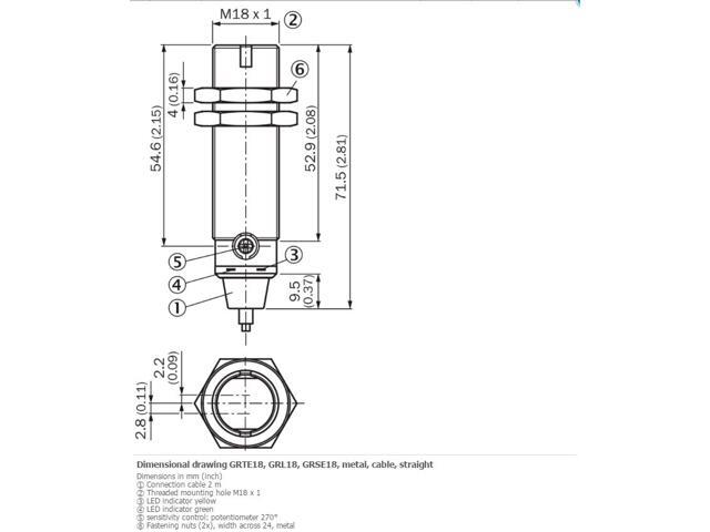 SICK GRTE18-P1112 Cylindrical photoelectric sensors ,PNP,New