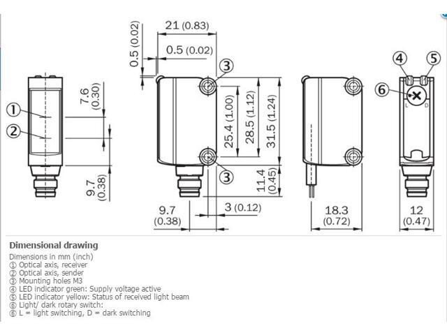 SICK GL6-N1212 Miniature photoelectric sensors,NPN New