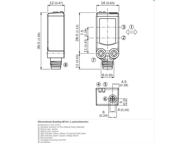 SICK WTB4-3P1361 Miniature photoelectric sensors ,PNP,New